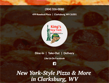 Tablet Screenshot of kingnypizza.com